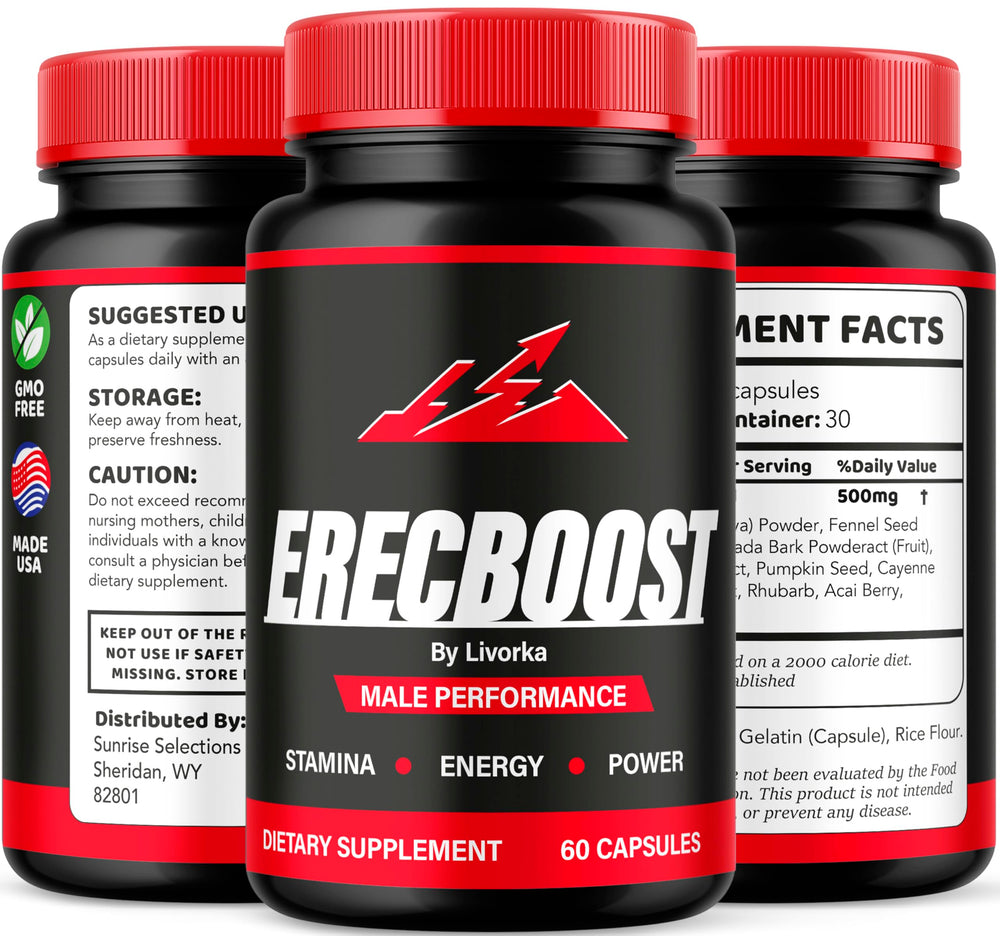 LIVORKA ErecBoost 5-pack packaging image suggests convenient value and all-natural formula