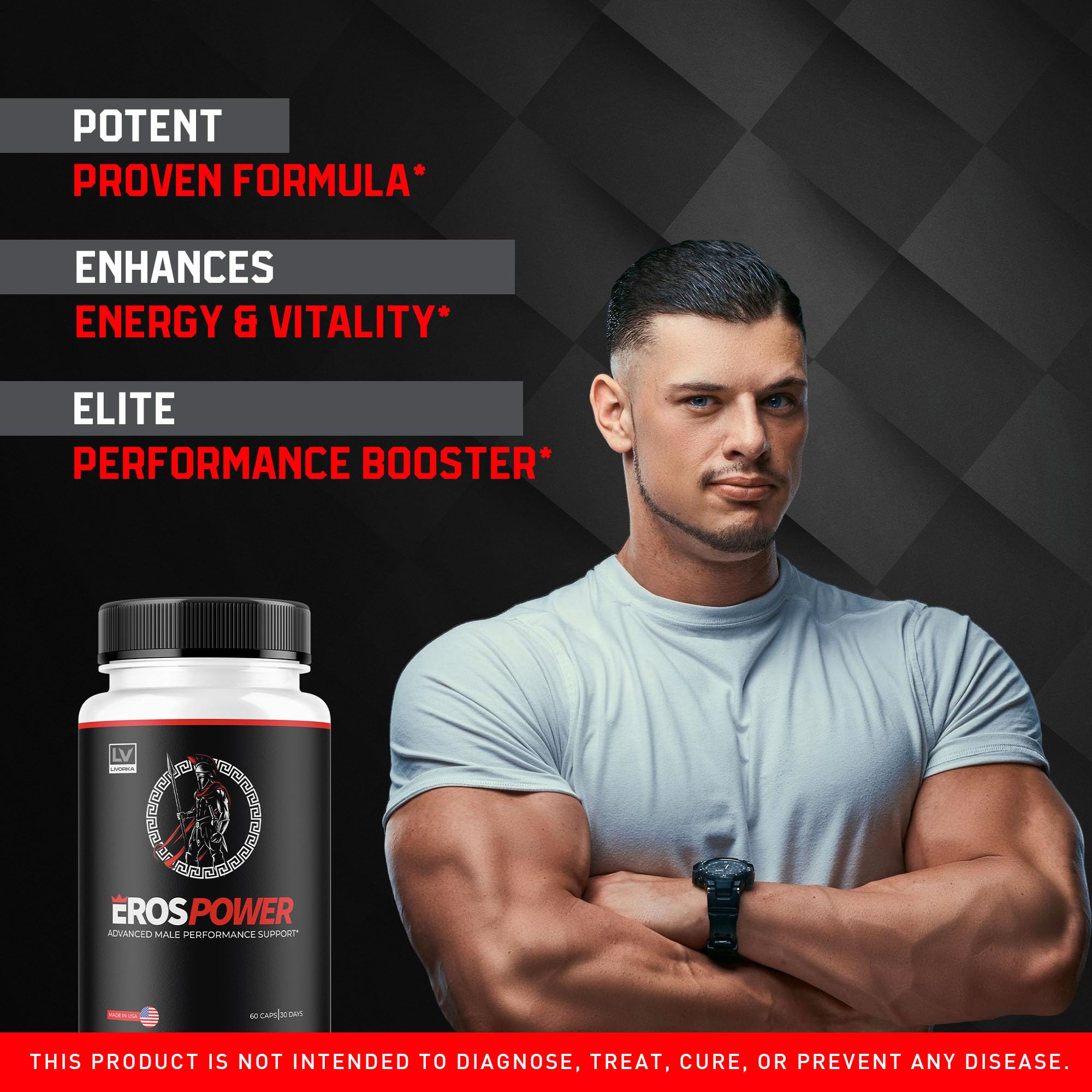 LIVORKA Eros Power advanced formula label — premium formulation cues.