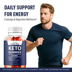 Health Rise Keto ACV Gummies bottle on white background