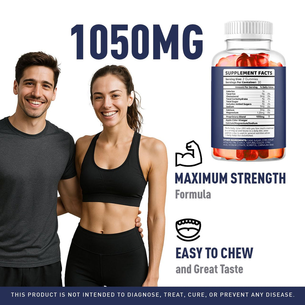 Nutrition facts panel on Health Rise Keto ACV Gummies bottle