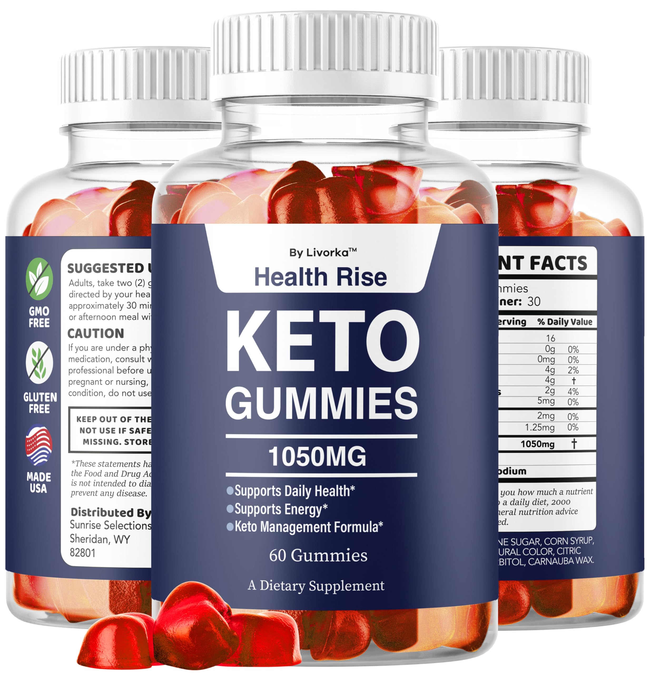 Lifestyle wellness image featuring LIVORKA gummies