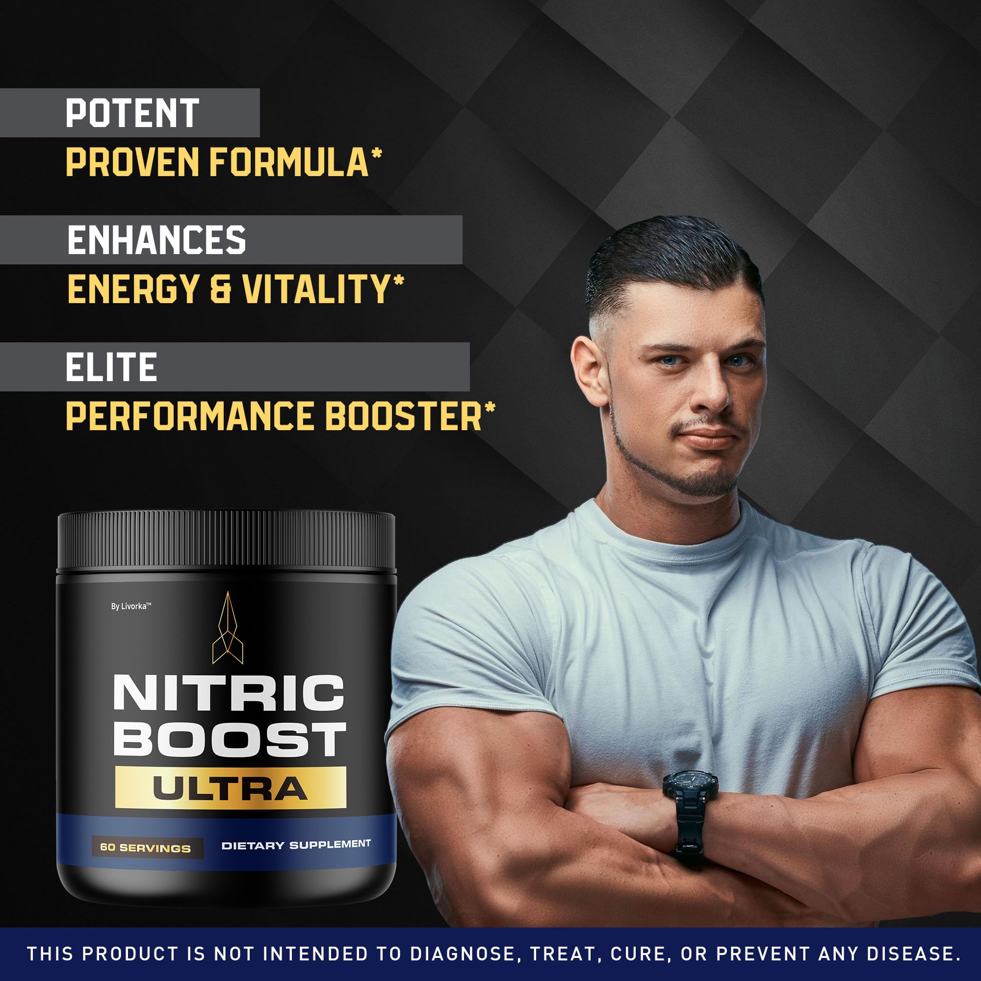 LIVORKA Nitric Boost Ultra Purple Powder being mixed into water for pre-workout energy.