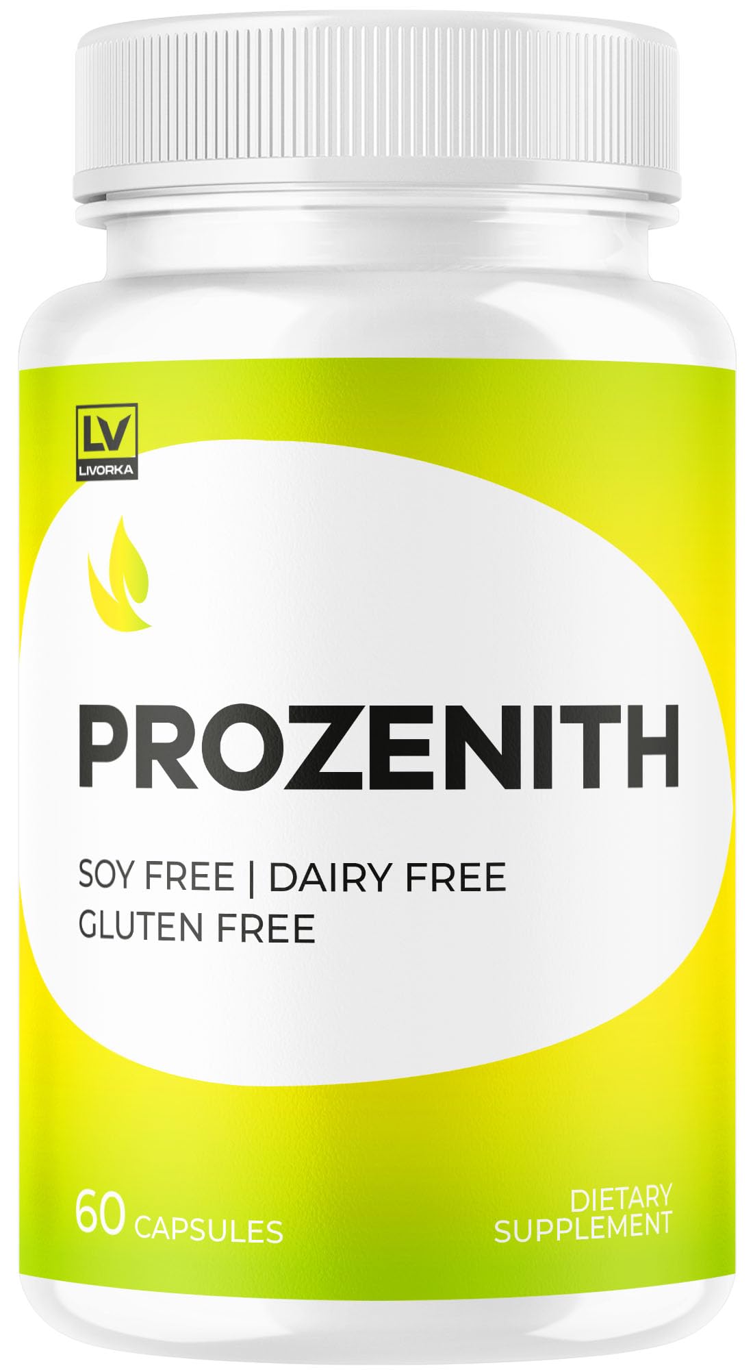 Front view of LIVORKA Prozenith Pro Capsules bottle