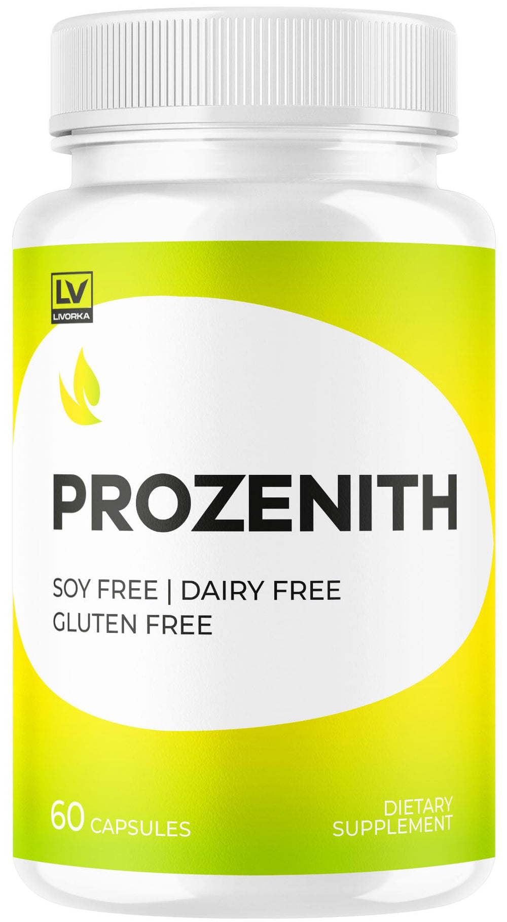 Front view of LIVORKA Prozenith Pro Capsules bottle