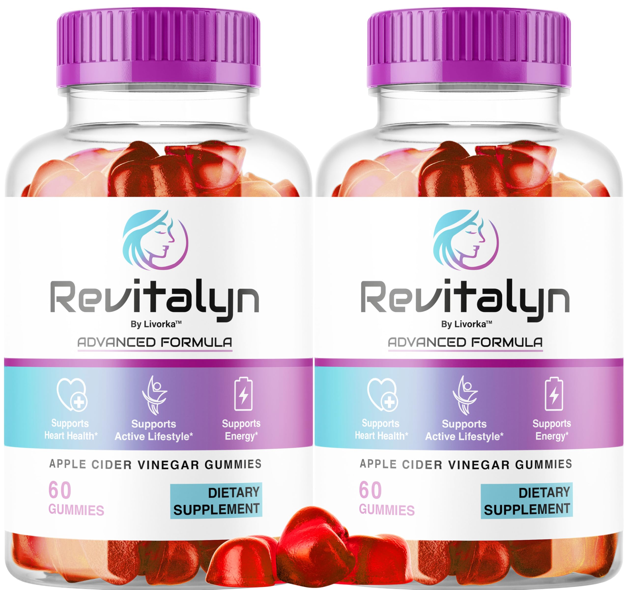 LIVORKA Revitalyn Gummies bottle shown for daily skin health support.