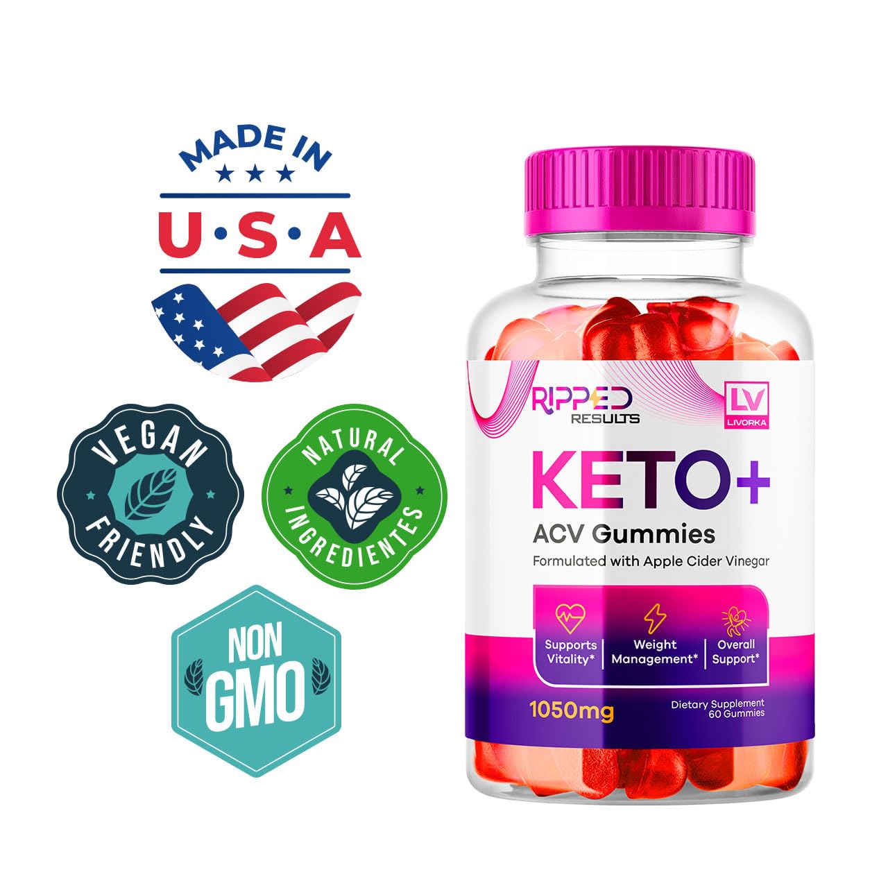 LIVORKA Ripped Results Gummies product shot