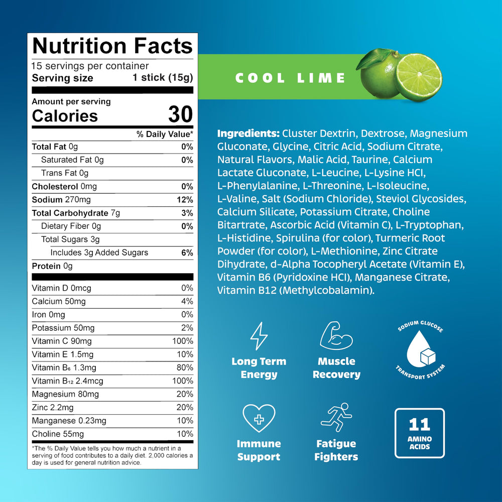 LivPur Electrolyte Drink Mix cool-lime packet dissolving in water for quick refreshment.