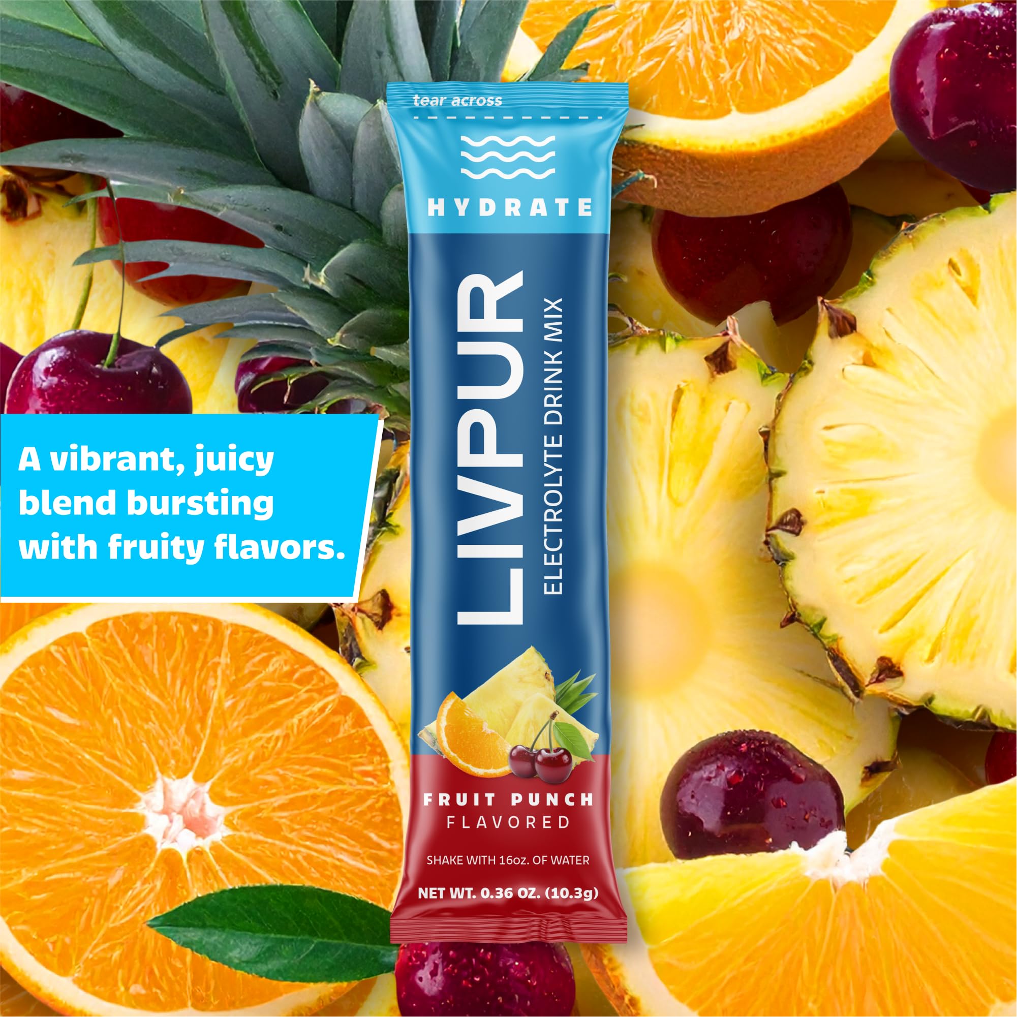 LivPur travel stick pack tucked in a bag for on the go hydration