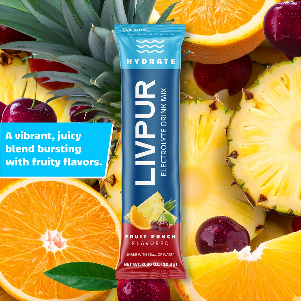 LivPur travel stick pack tucked in a bag for on the go hydration