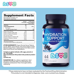 Vegan, gluten-free LIVS electrolyte gummies packaging