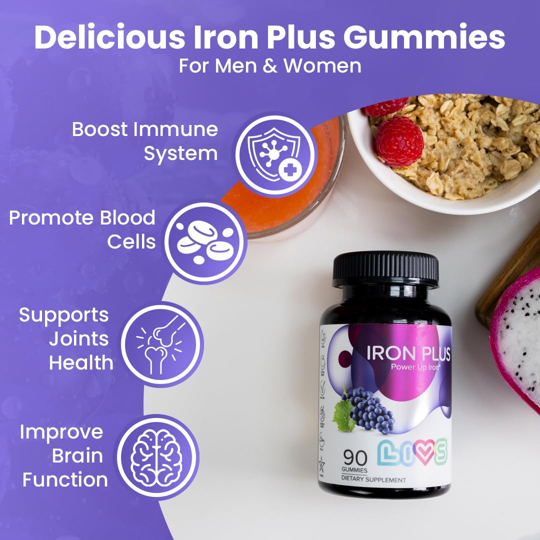 Gummy chews arranged with vitamins and minerals