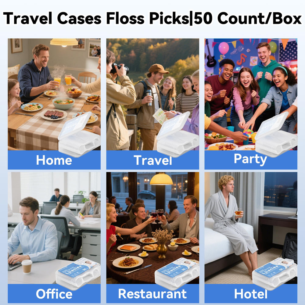 Family-friendly use of floss picks for teeth cleaning