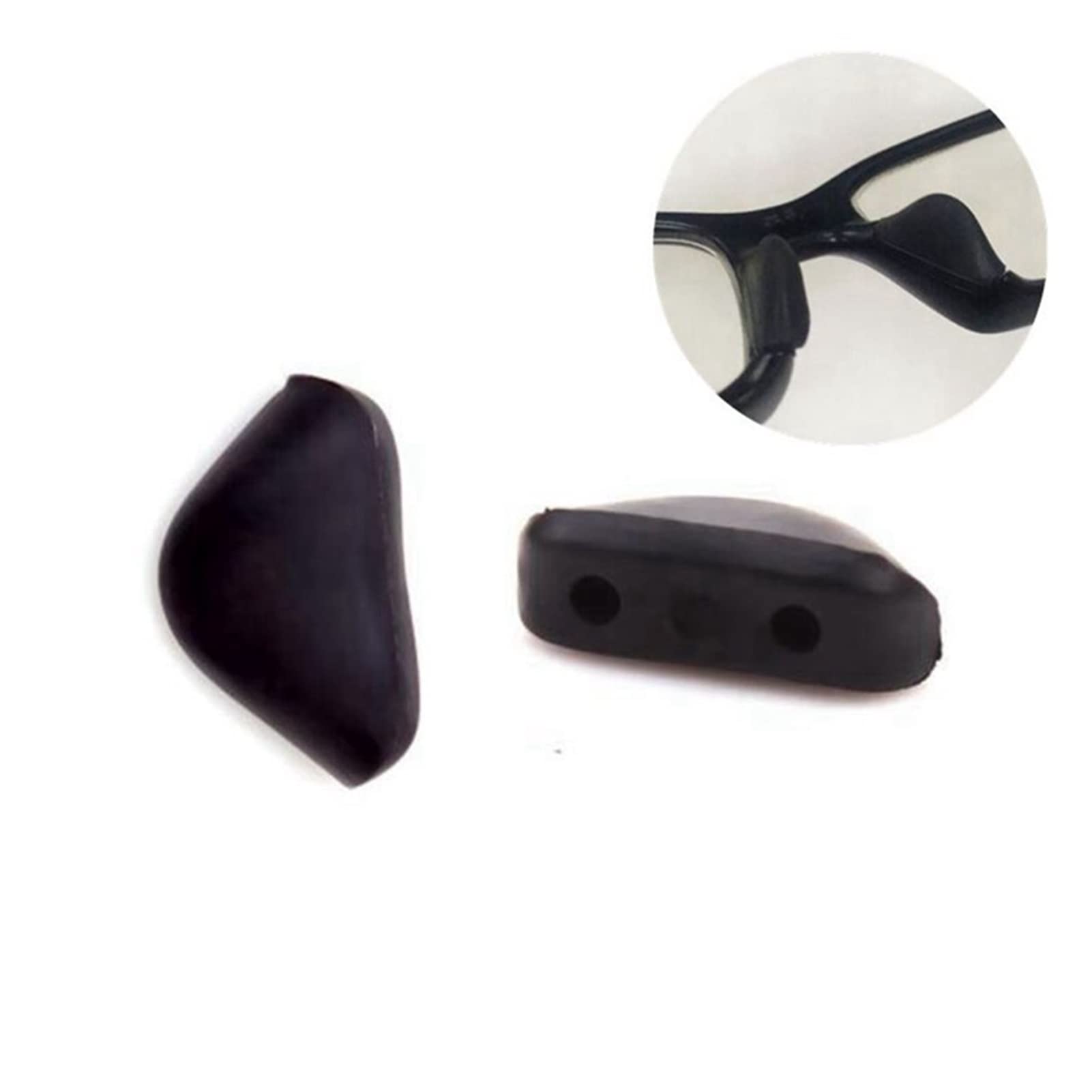 Two-hole plug-in nose pads with 2mm hole diameter for universal fit
