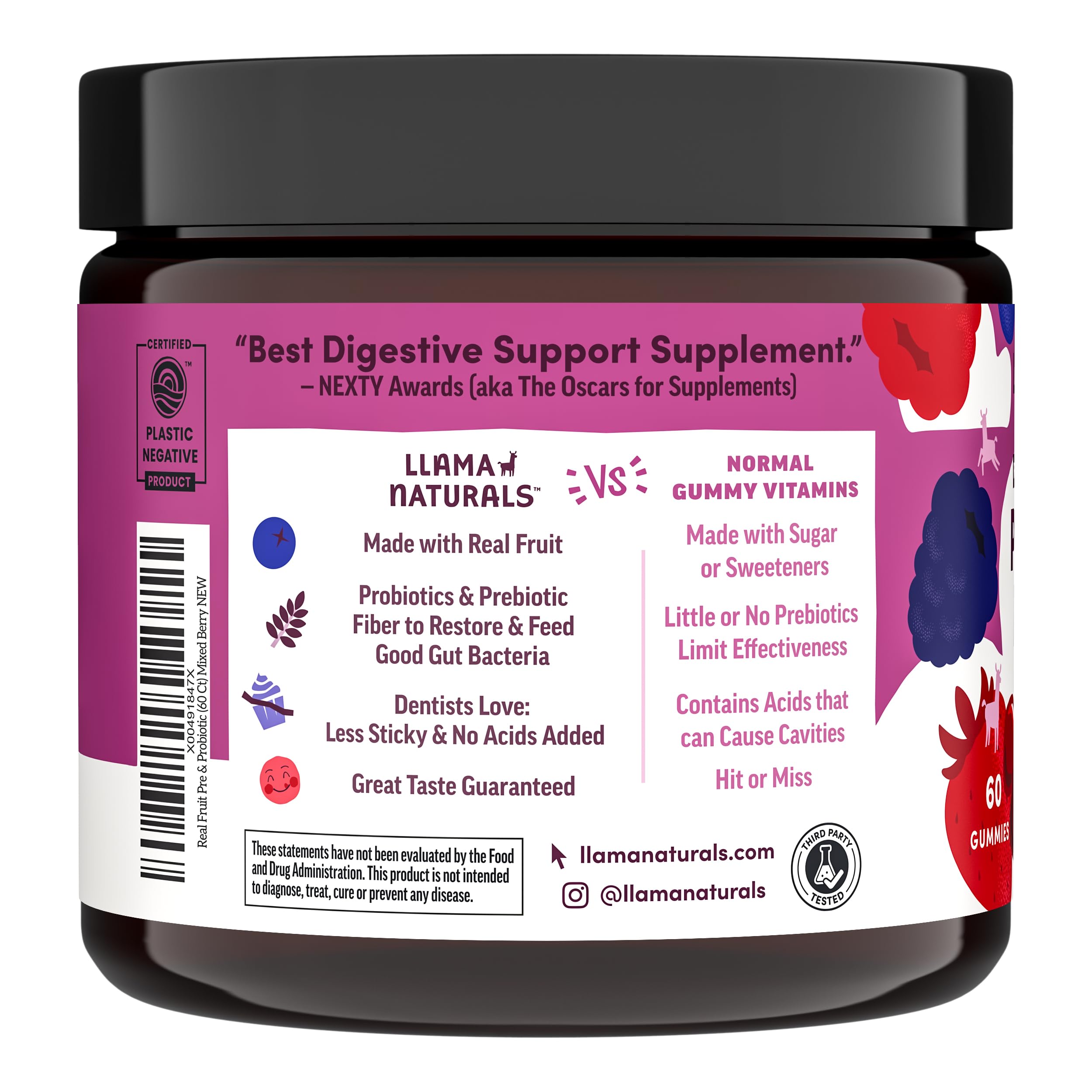 Package highlighting 5 Billion CFU probiotics and 1000 mg XOS prebiotic