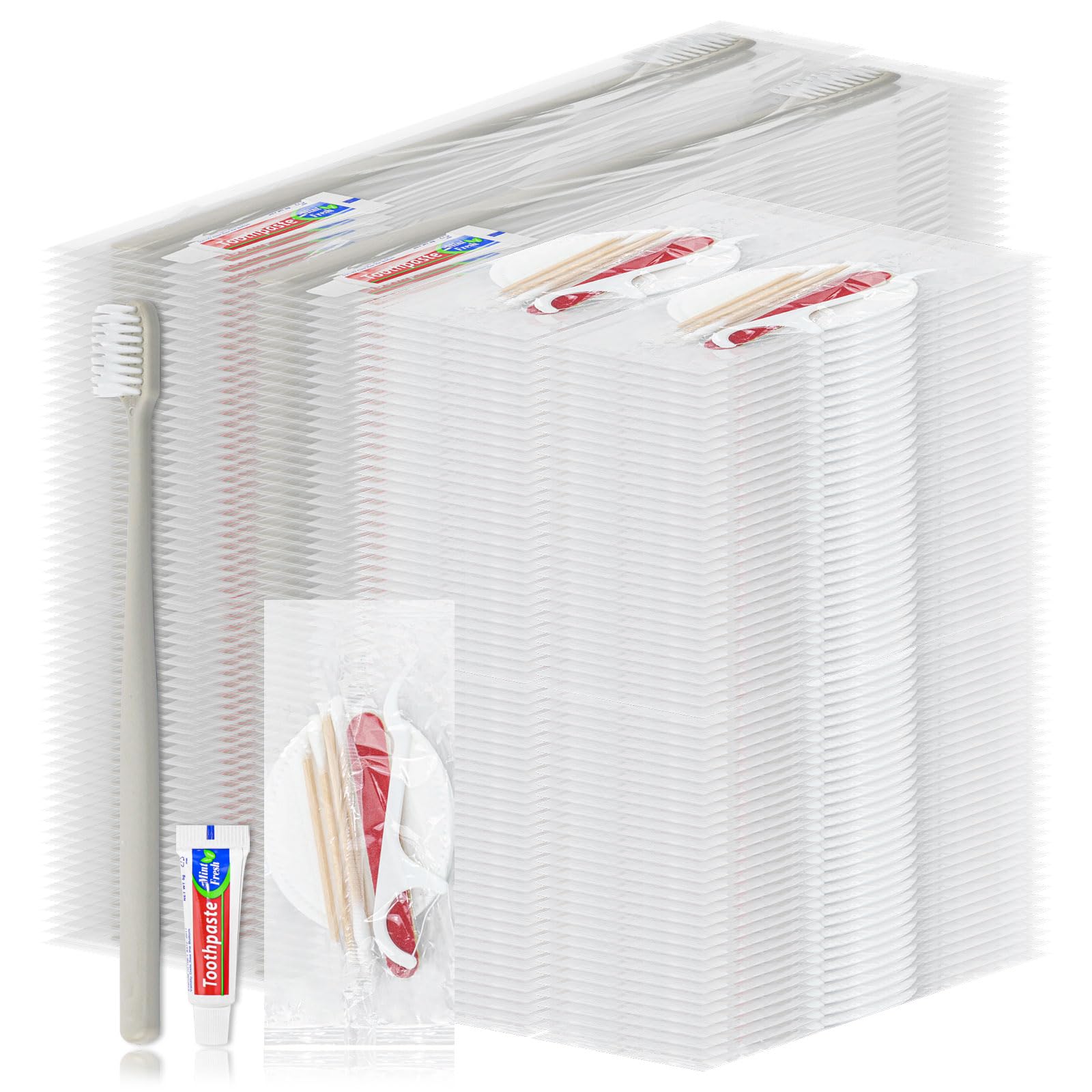 LLHQAMT disposable toothbrush with white bristles