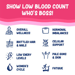 Close-up of Berry Daiquiri iron drops bottle label