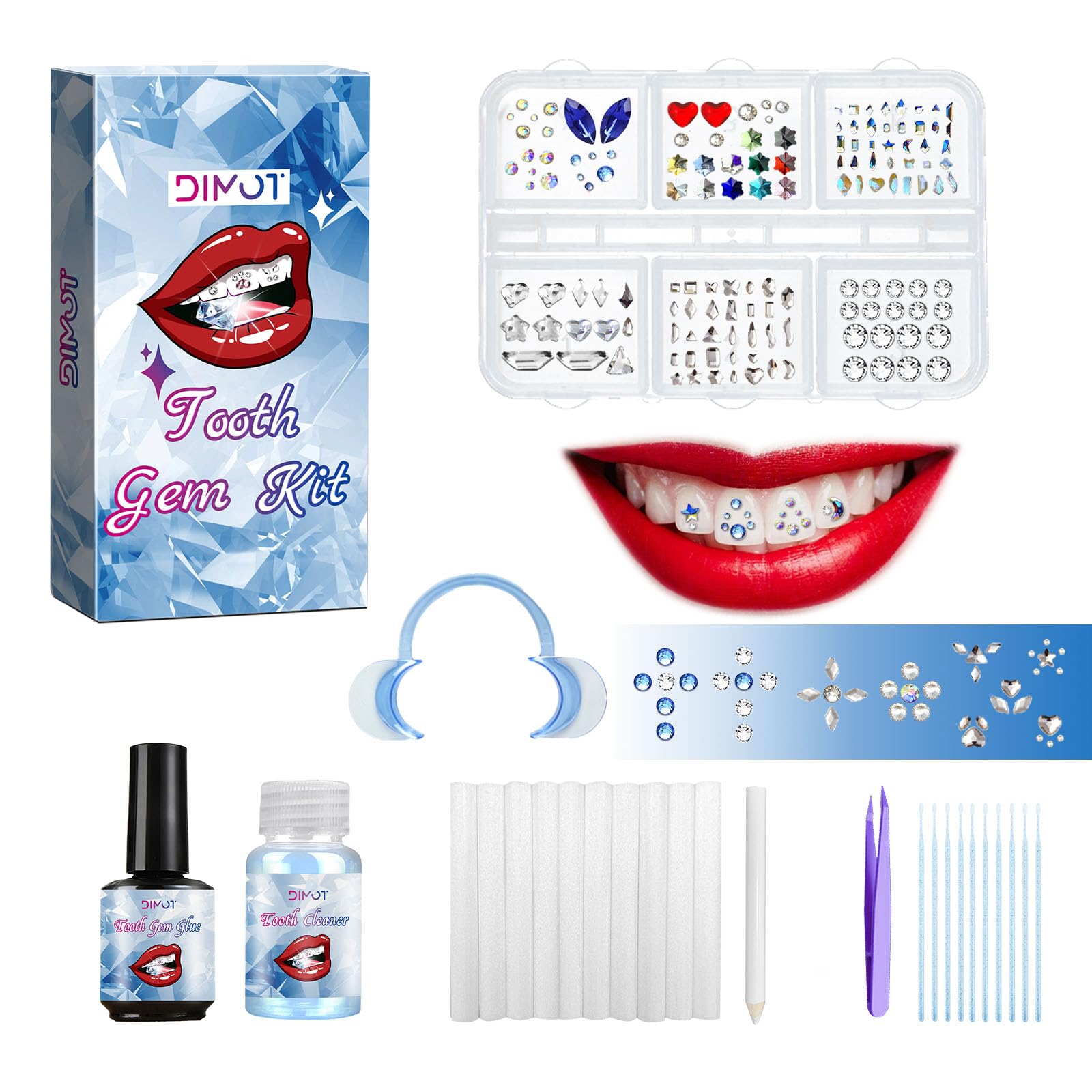 LMDGDS Tooth Gems Kit with Light