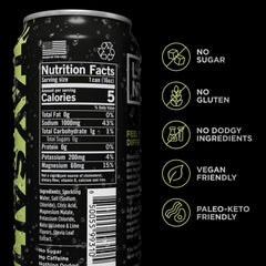 Label detail: No Sugar. No Caffeine. on LMNT Sparkling