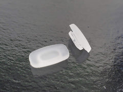 Two pairs of 12x6mm silicone nose pads for sunglasses and eyeglasses