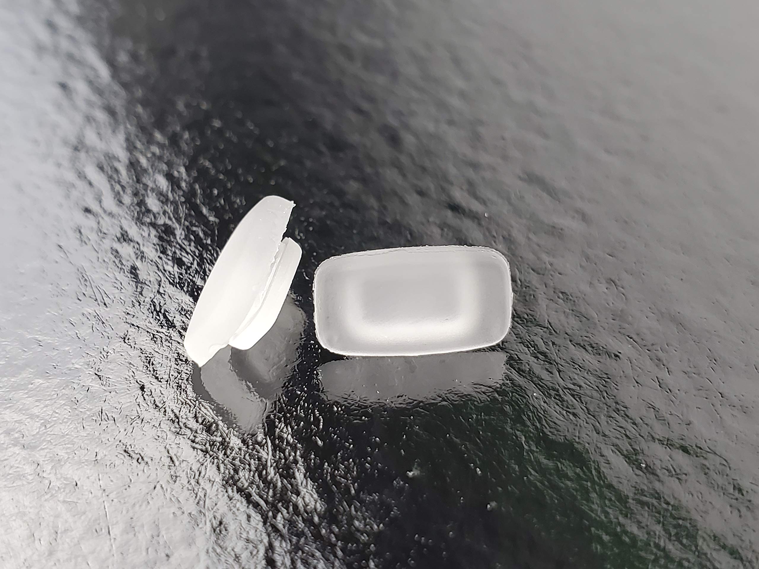 Rectangular slip-in silicone nose pads, 12x6mm size