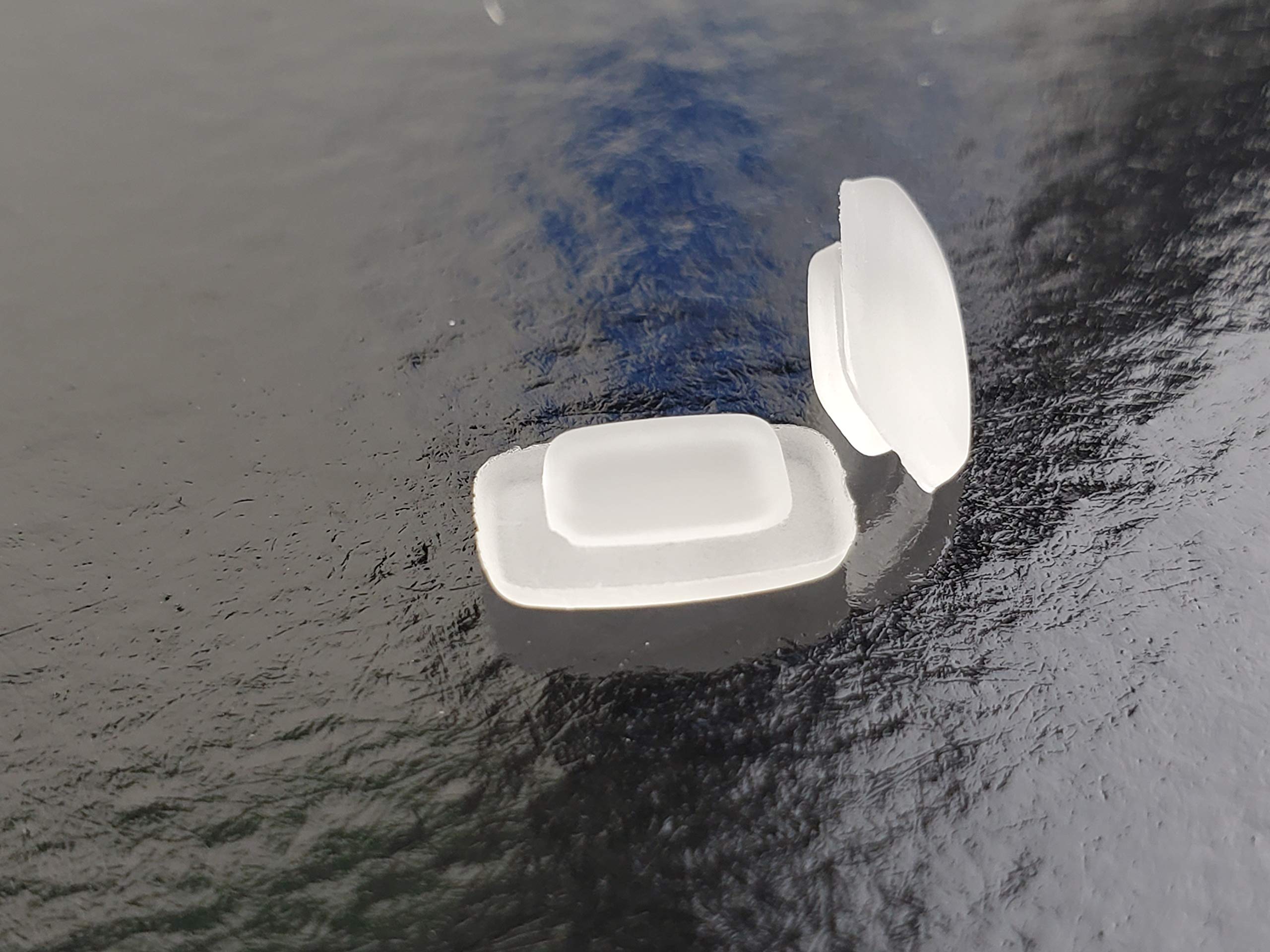 Close-up of medical-grade silicone nose pads with matte finish