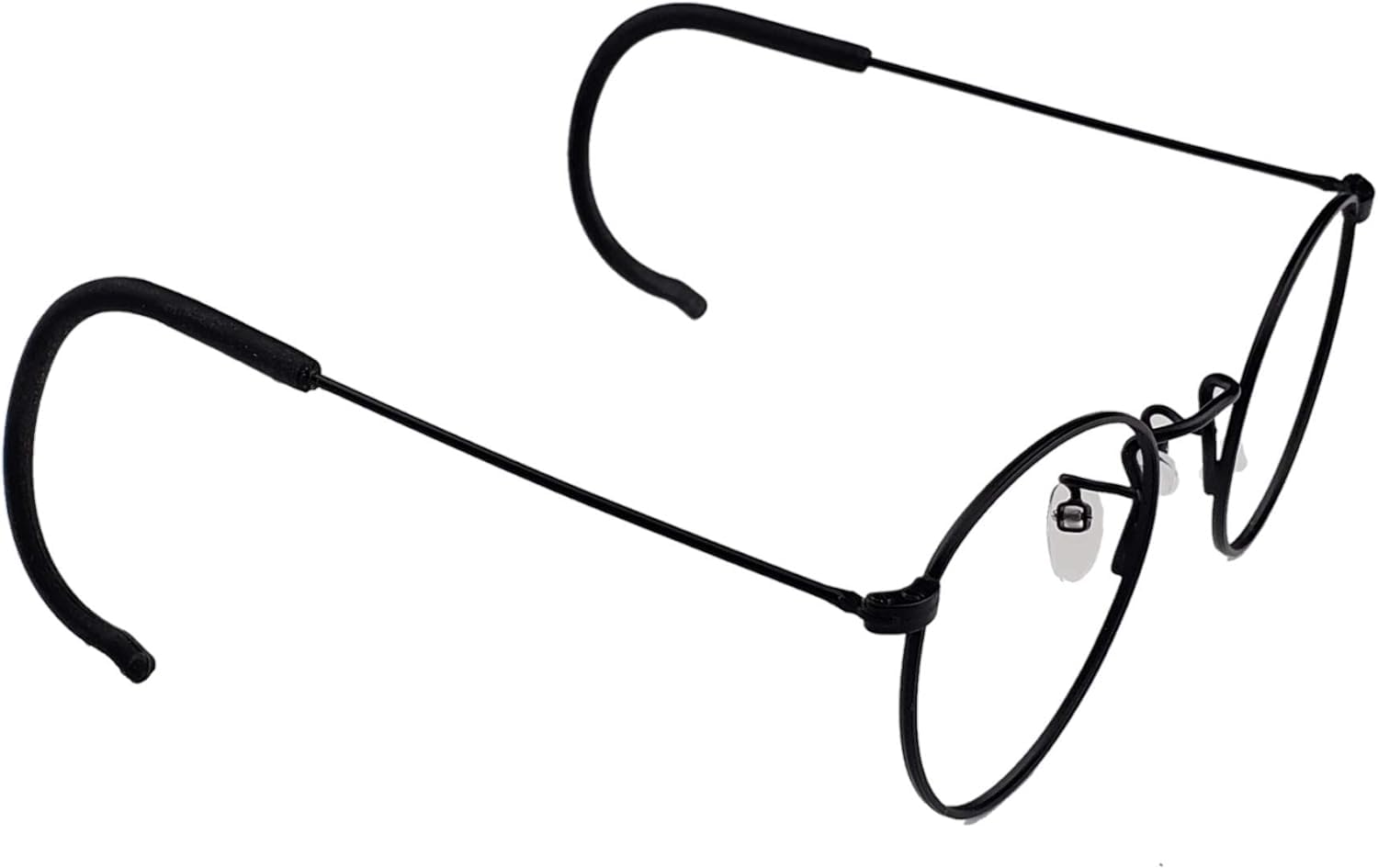 Cable temple attaching securely to a metal eyeglass frame