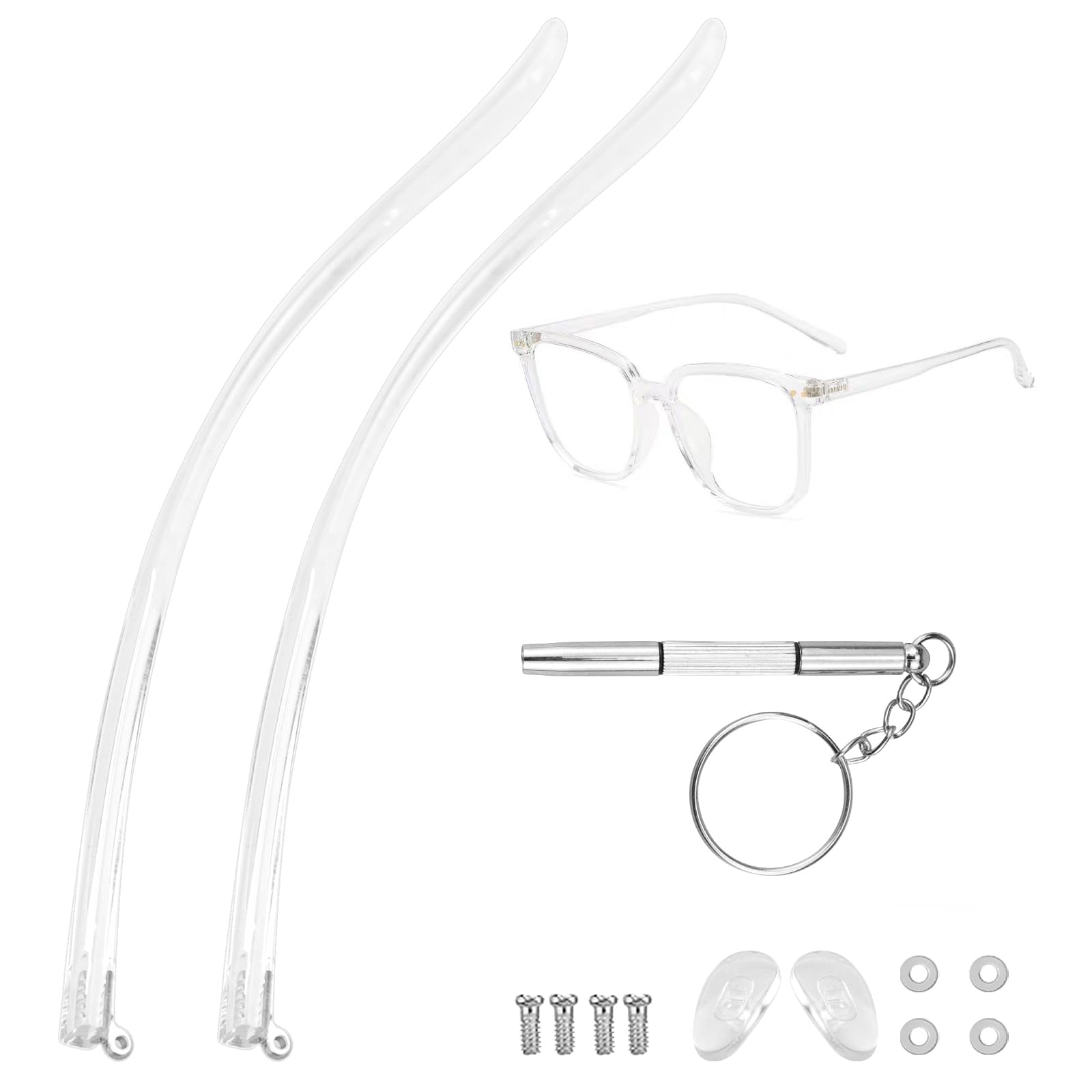 LNQ LUNIQI acrylic eyeglass arms replacement temple – front view