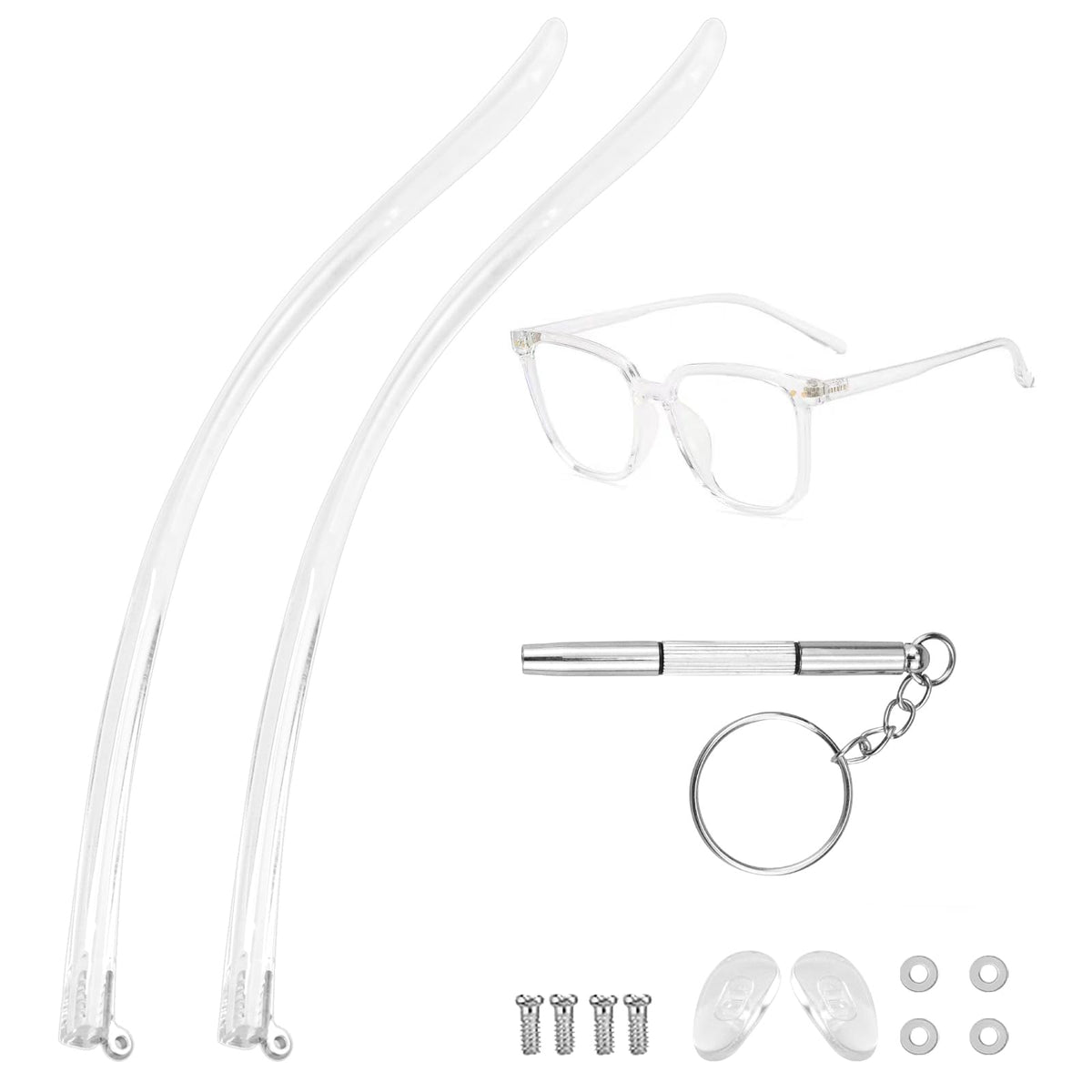 LNQ LUNIQI acrylic eyeglass arms replacement temple – front view