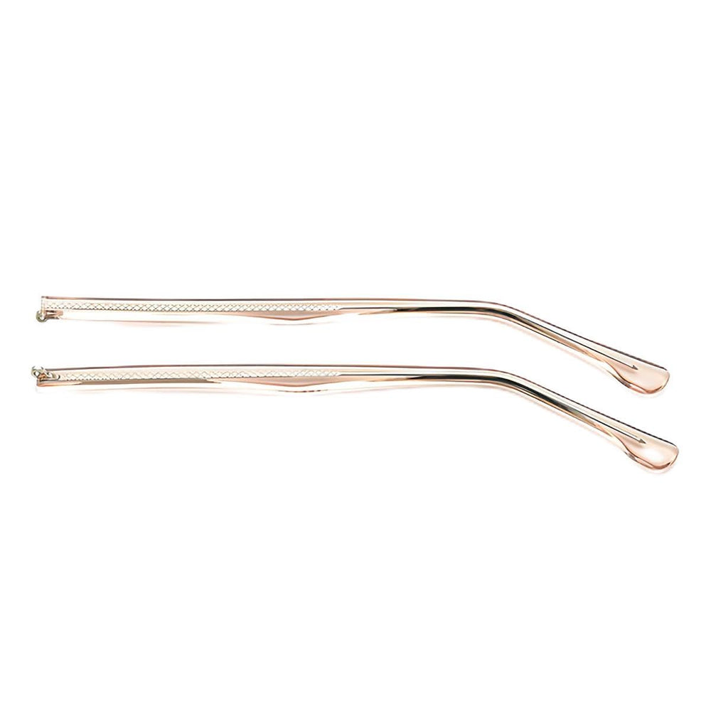 LNQ LUNIQI rose gold metal eyeglass replacement arm – front view