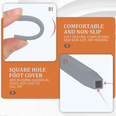 Replacement temple tips for thin metal frames grey