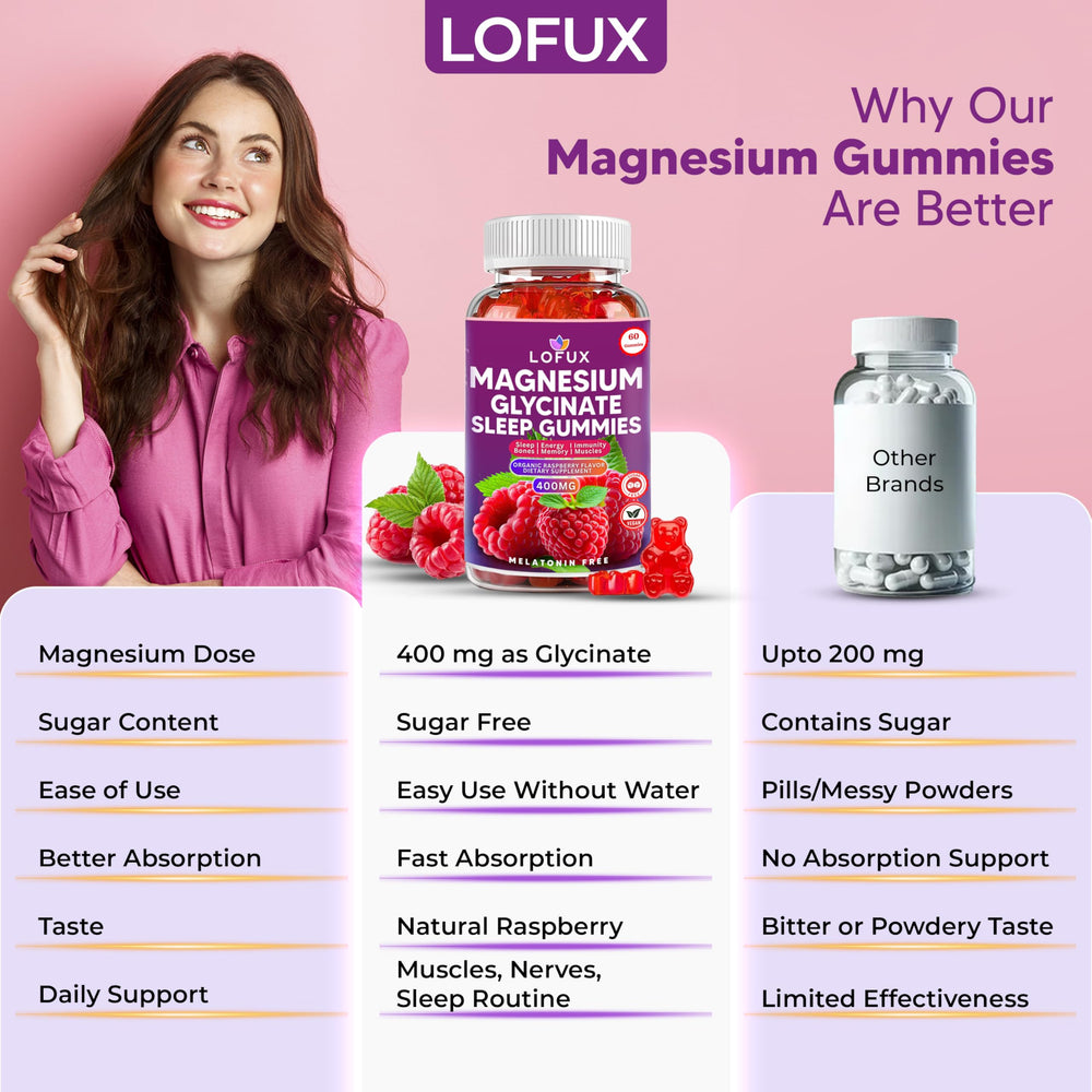 On-the-go lifestyle image showing Lofux gummies for sleep and relaxation