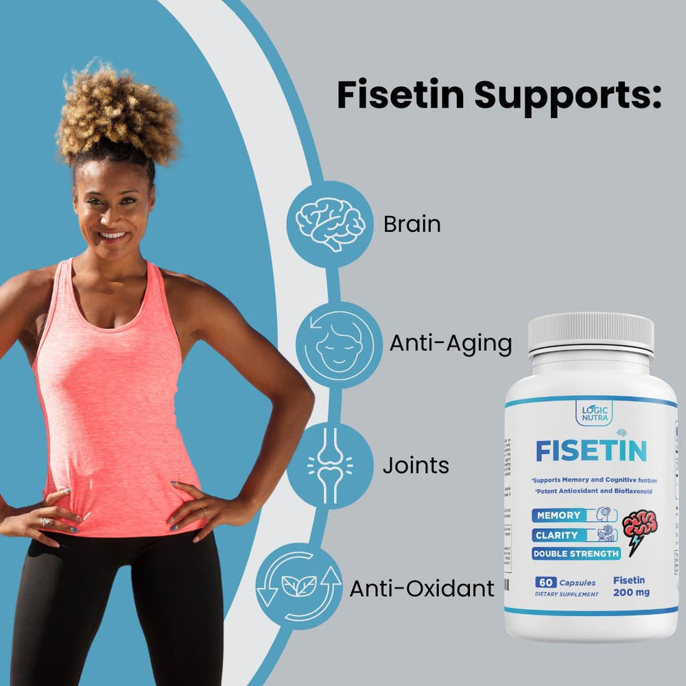 Graphic of ingredients for Logic Nutra Fisetin Double Strength