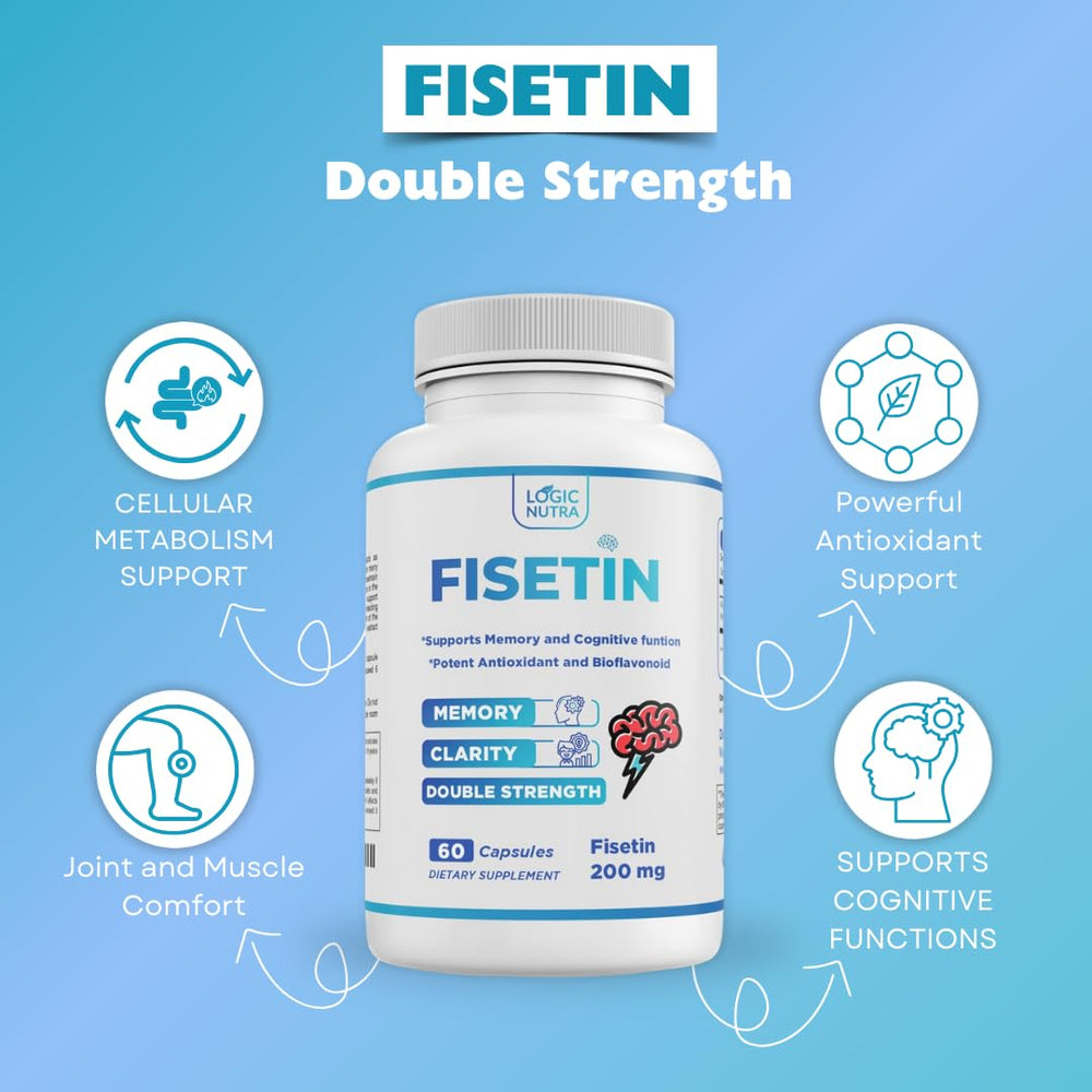 Close-up of Logic Nutra Fisetin Double Strength bottle cap