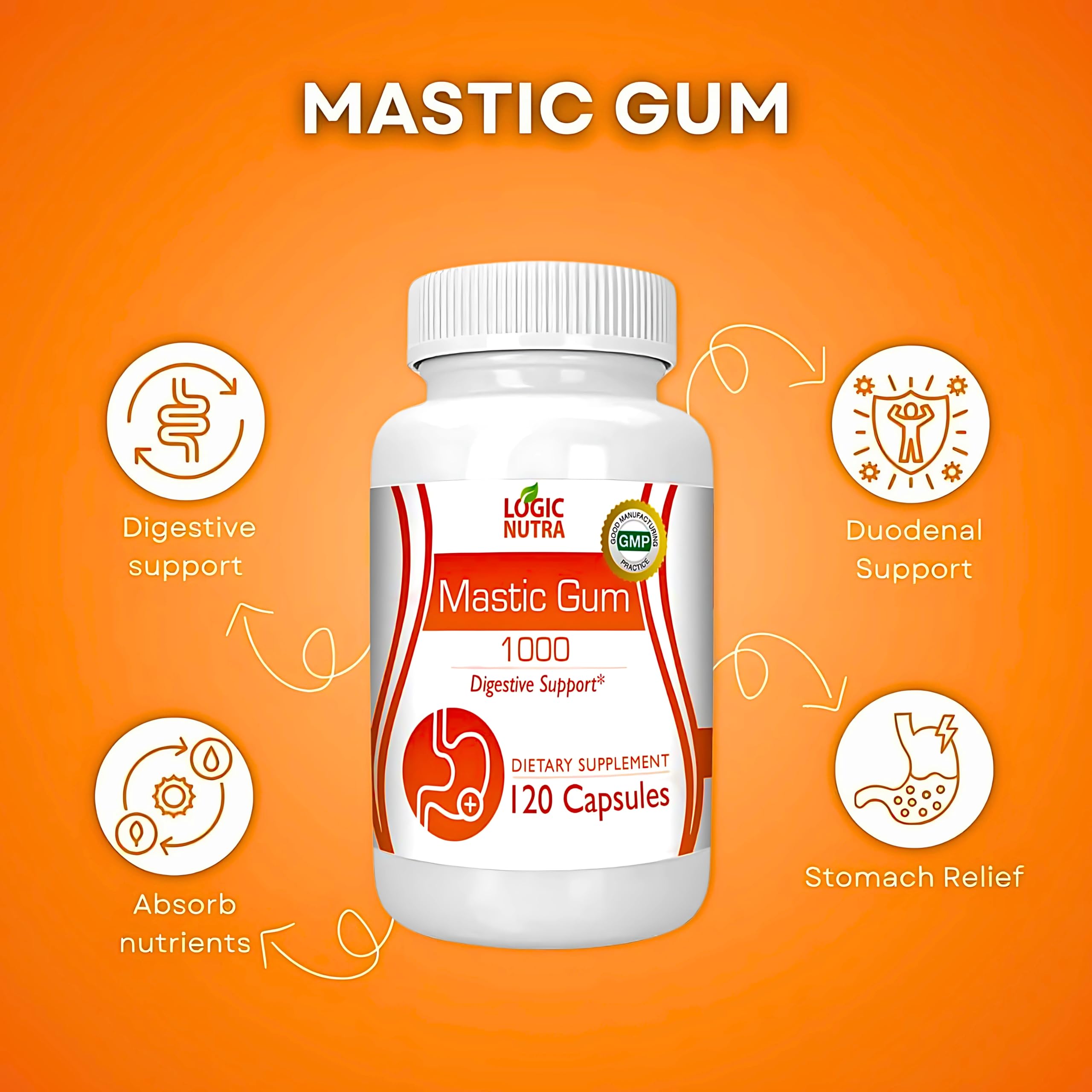 Close-up shot of mastic gum capsules