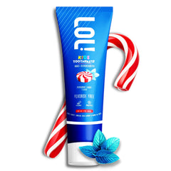 Packaging image of LOL Kid Toothpaste Fluoride Free with peppermint flavor