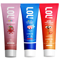 LOL Kids Toothpaste 3-Flavor Pack front packaging