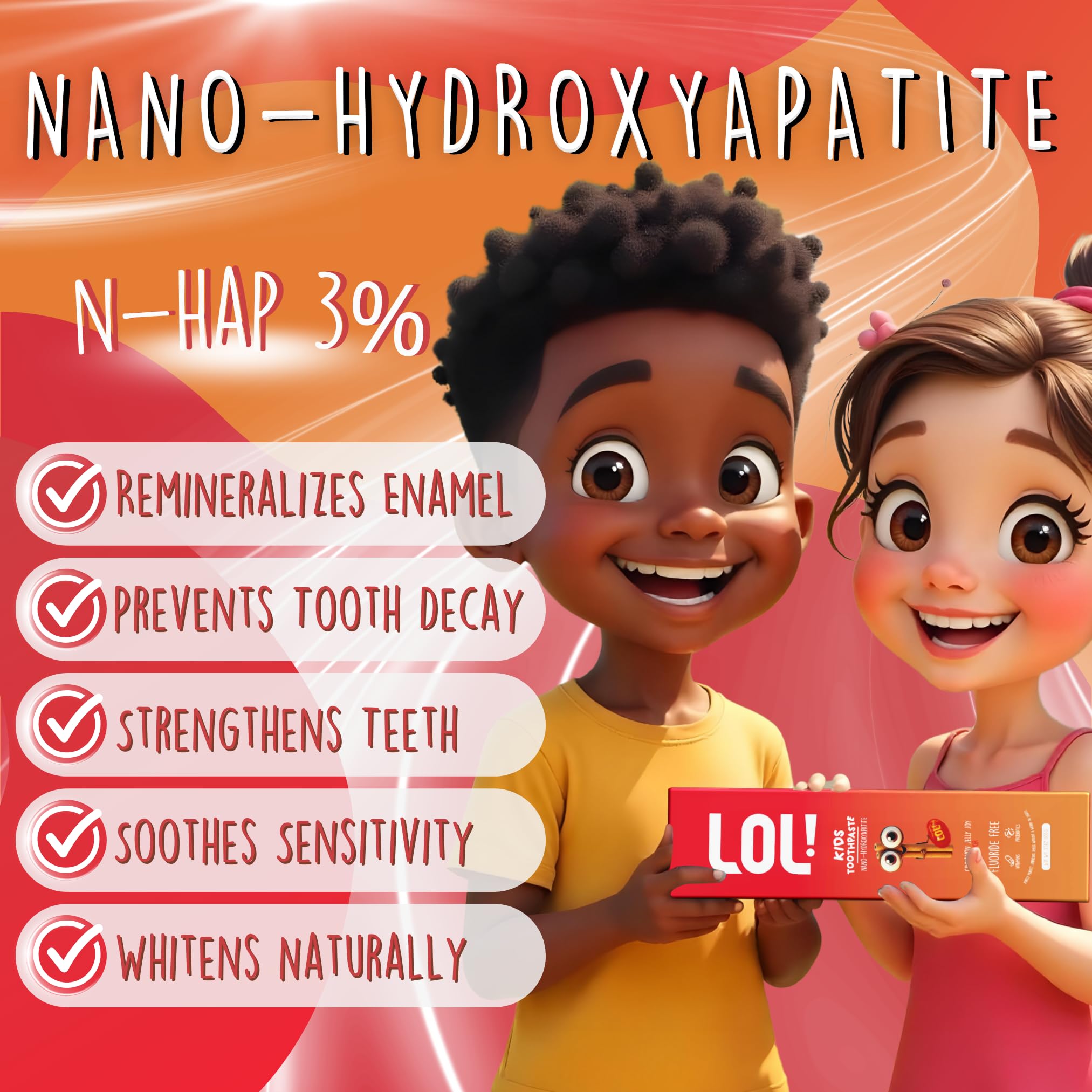 Strawbery Smile flavor toothpaste for kids