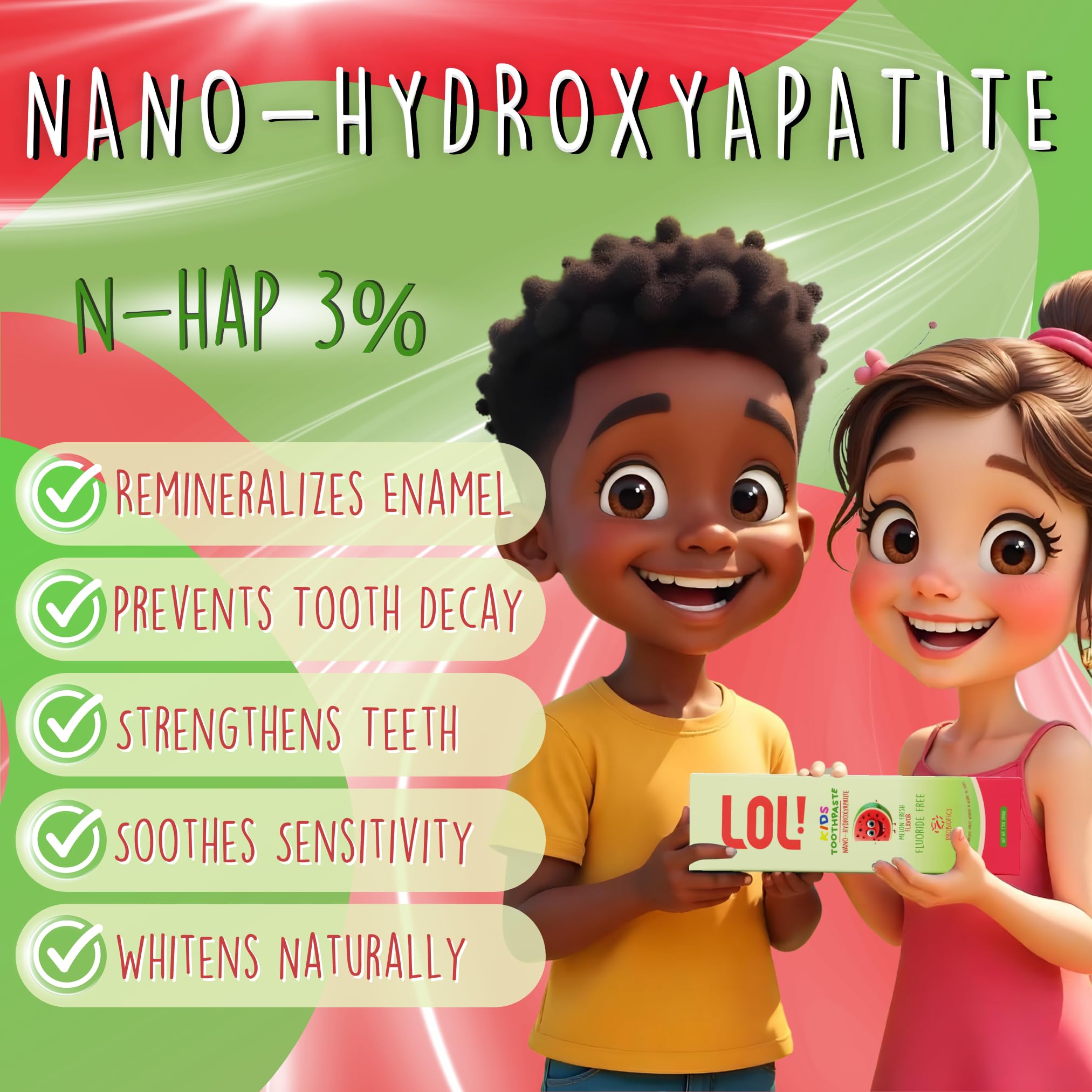 Bottle of plant-based foaming fluoride-free toothpaste