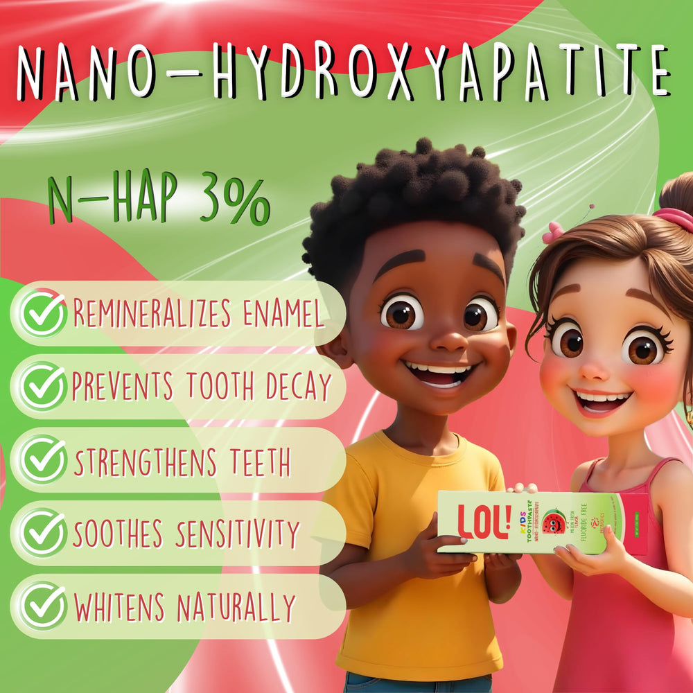 Bottle of plant-based foaming fluoride-free toothpaste