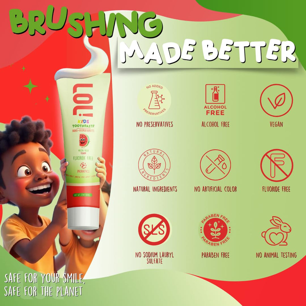 Probiotics and Vitamins A, C, E toothpaste for kids