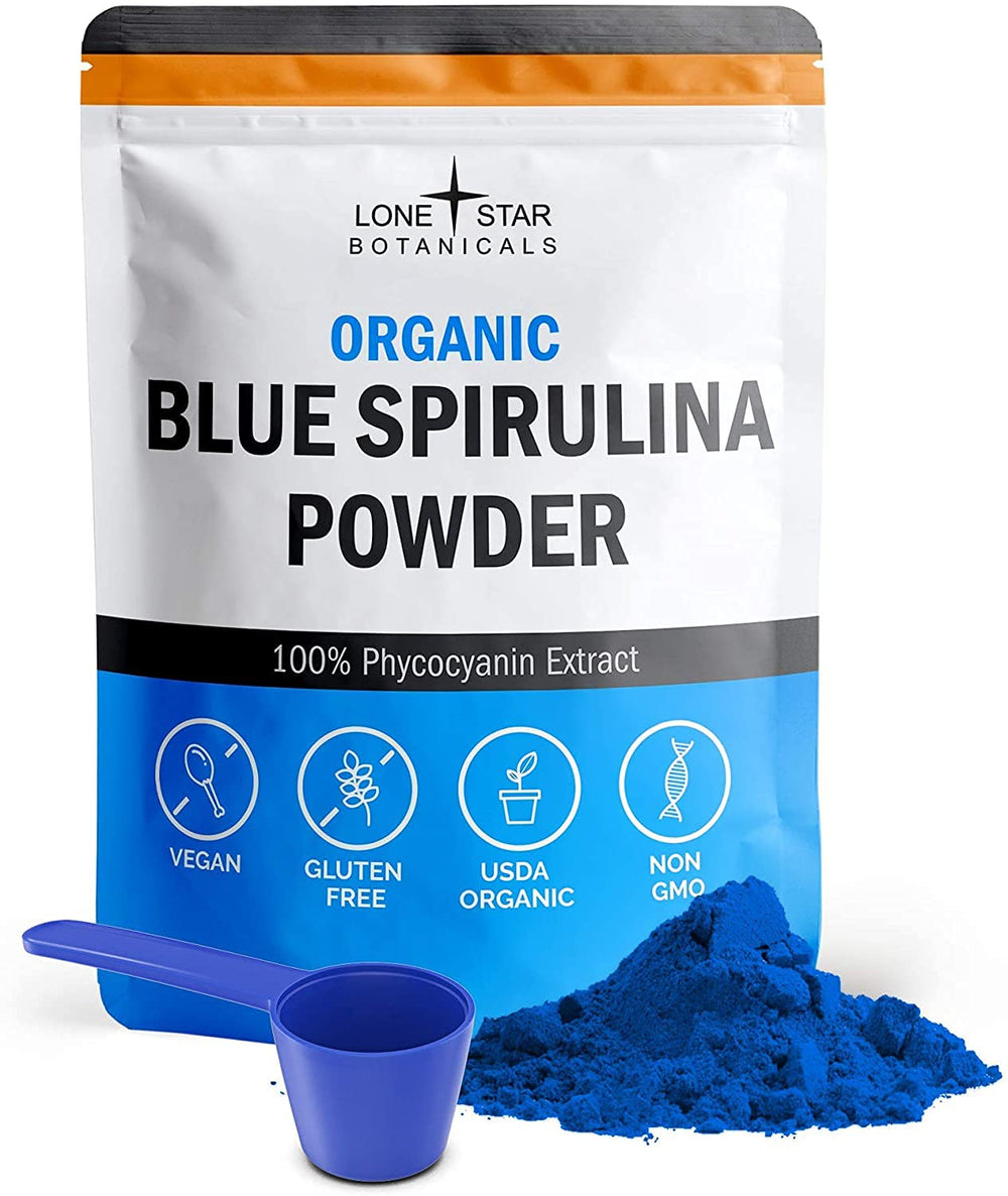 Hero image of Lone Star Botanicals Blue Spirulina Powder in a scoop