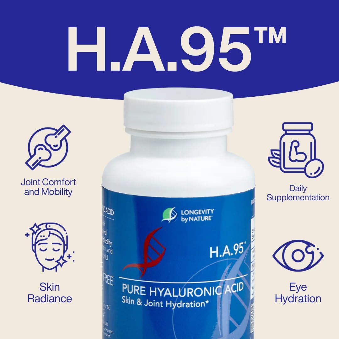 Front label of Longevity by Nature H.A.95 bottle