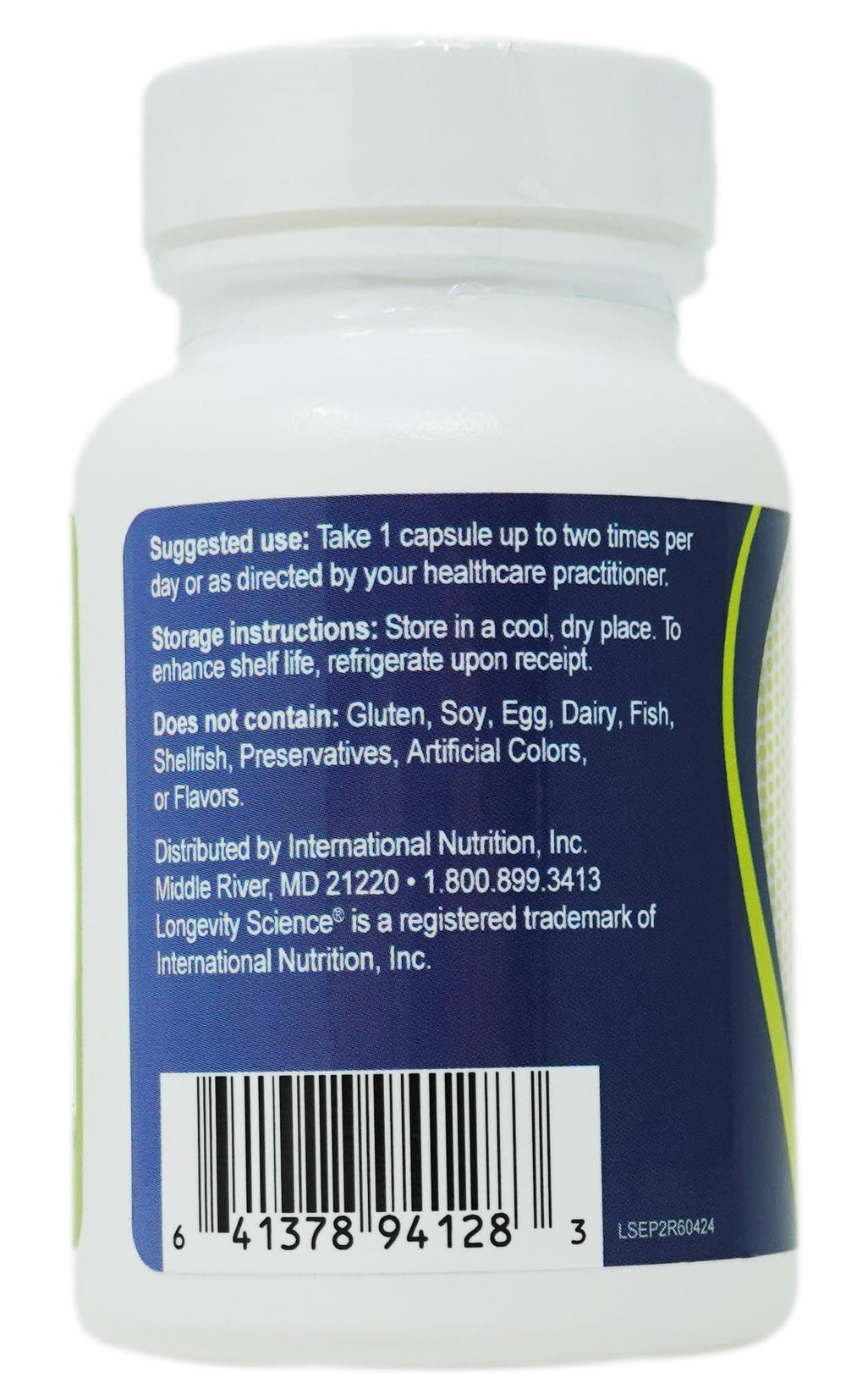 Close-up of EnteroPro capsules showing vegan shell