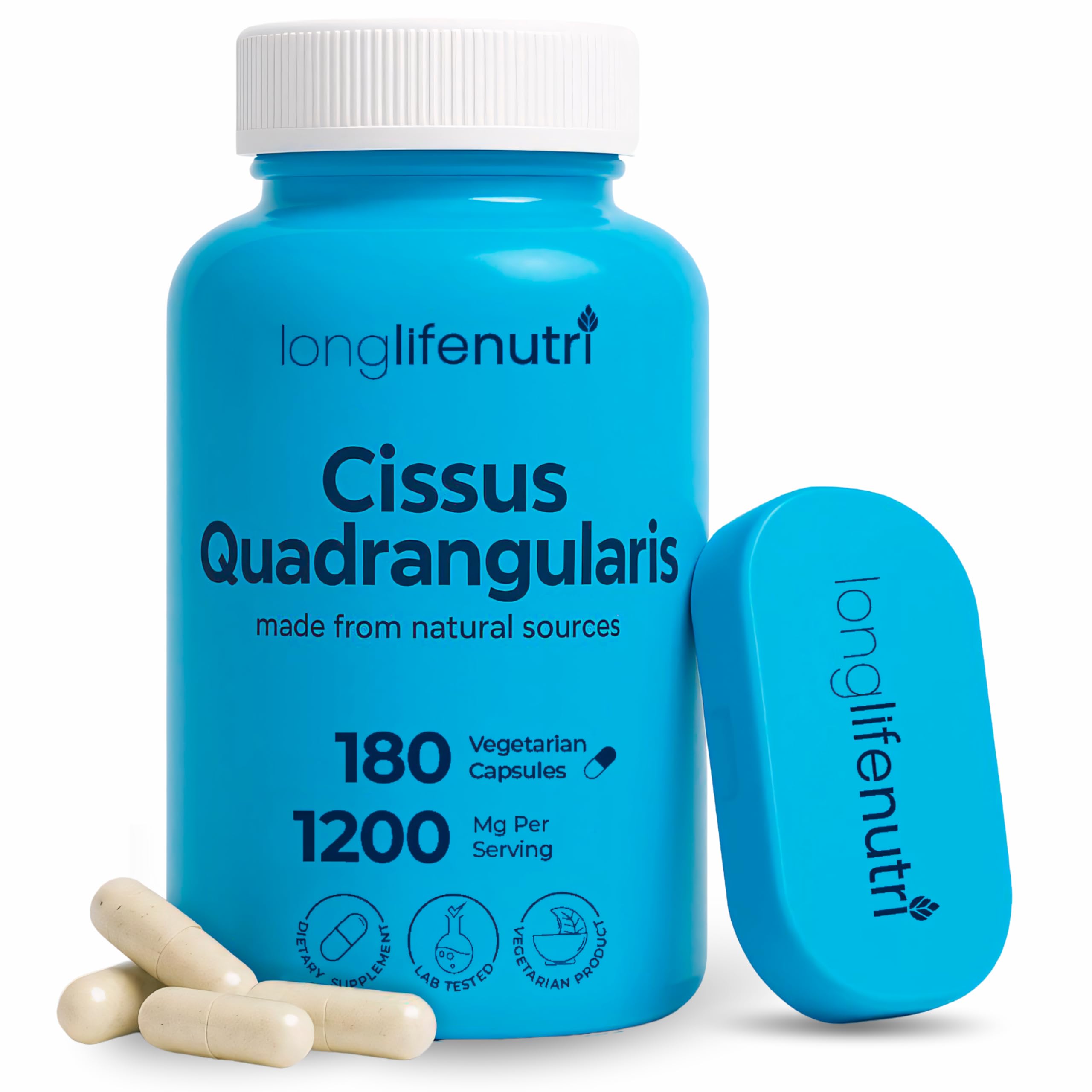 LongLifeNutri Cissus Quadrangularis 1200mg bottle front view