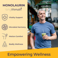 Vegan Monolaurin capsules from LongLifeNutri 1500mg