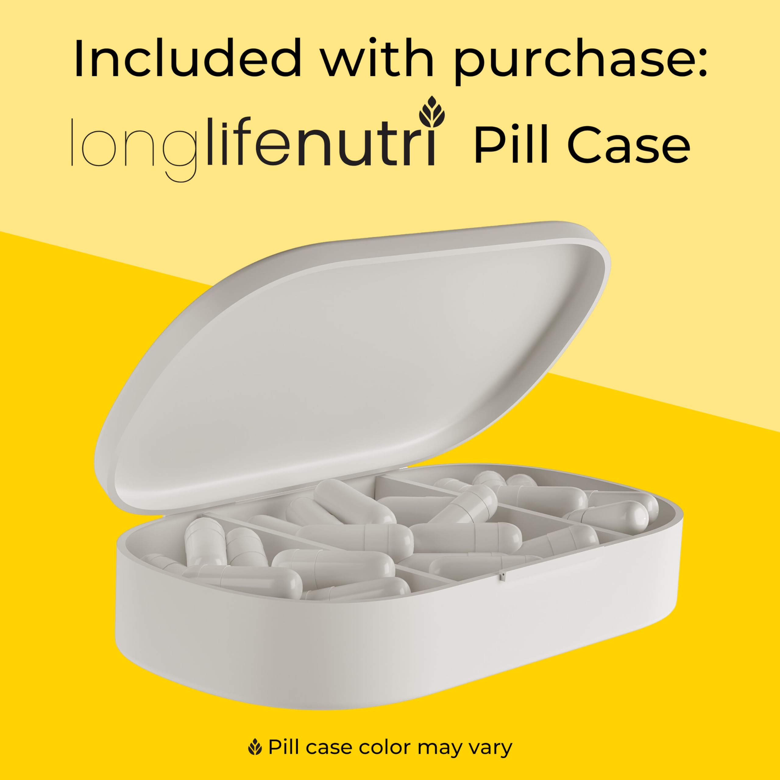 Complimentary LongLifeNutri Pill Organizer included with order