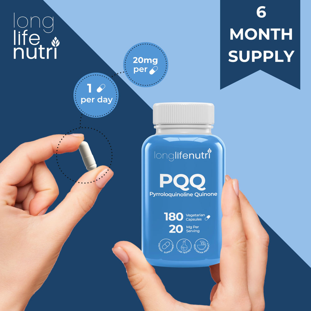 One LongLifeNutri PQQ capsule in focus