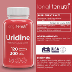 Close up of Uridine Monophosphate 300mg capsule
