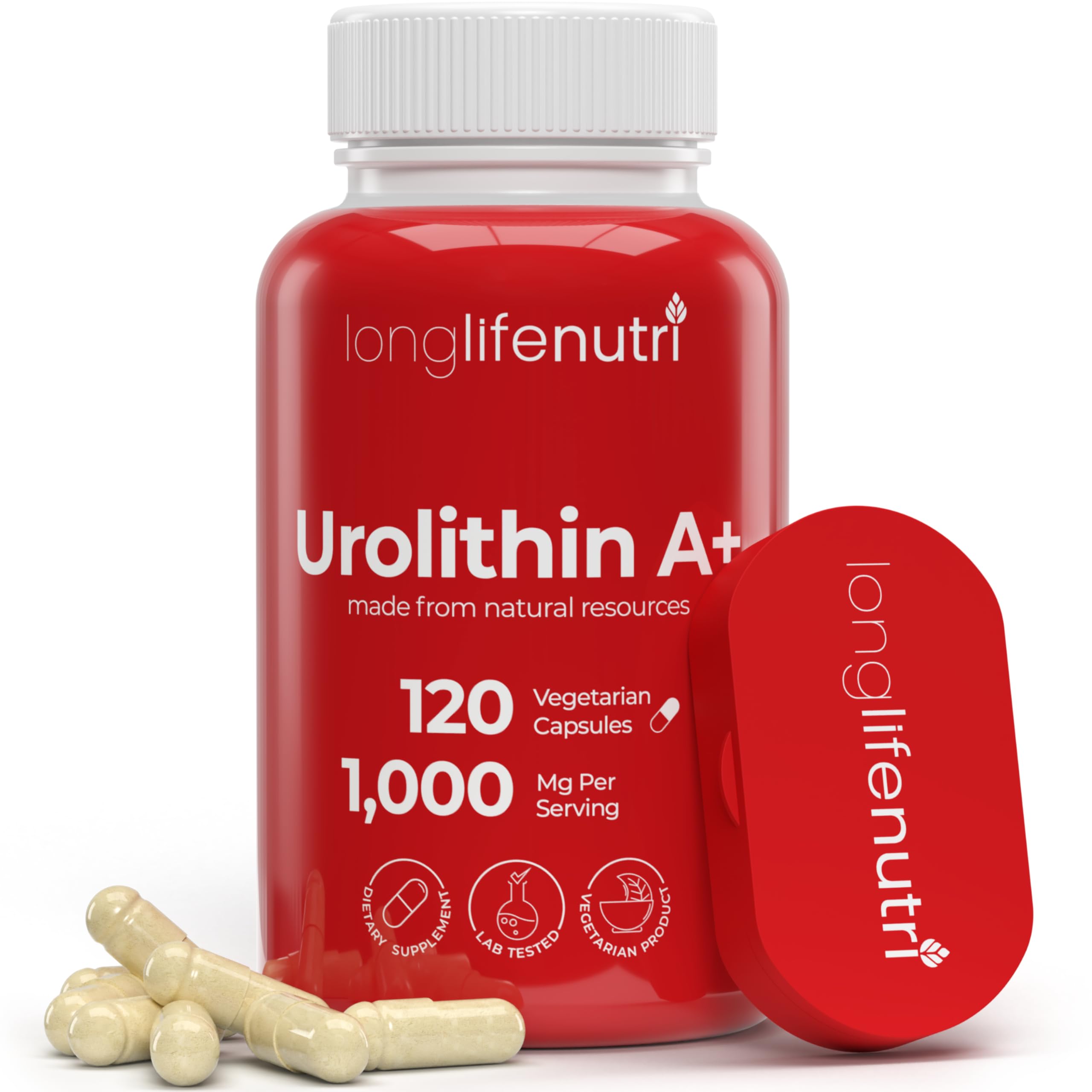 LongLifeNutri Urolithin A+ 1000mg bottle