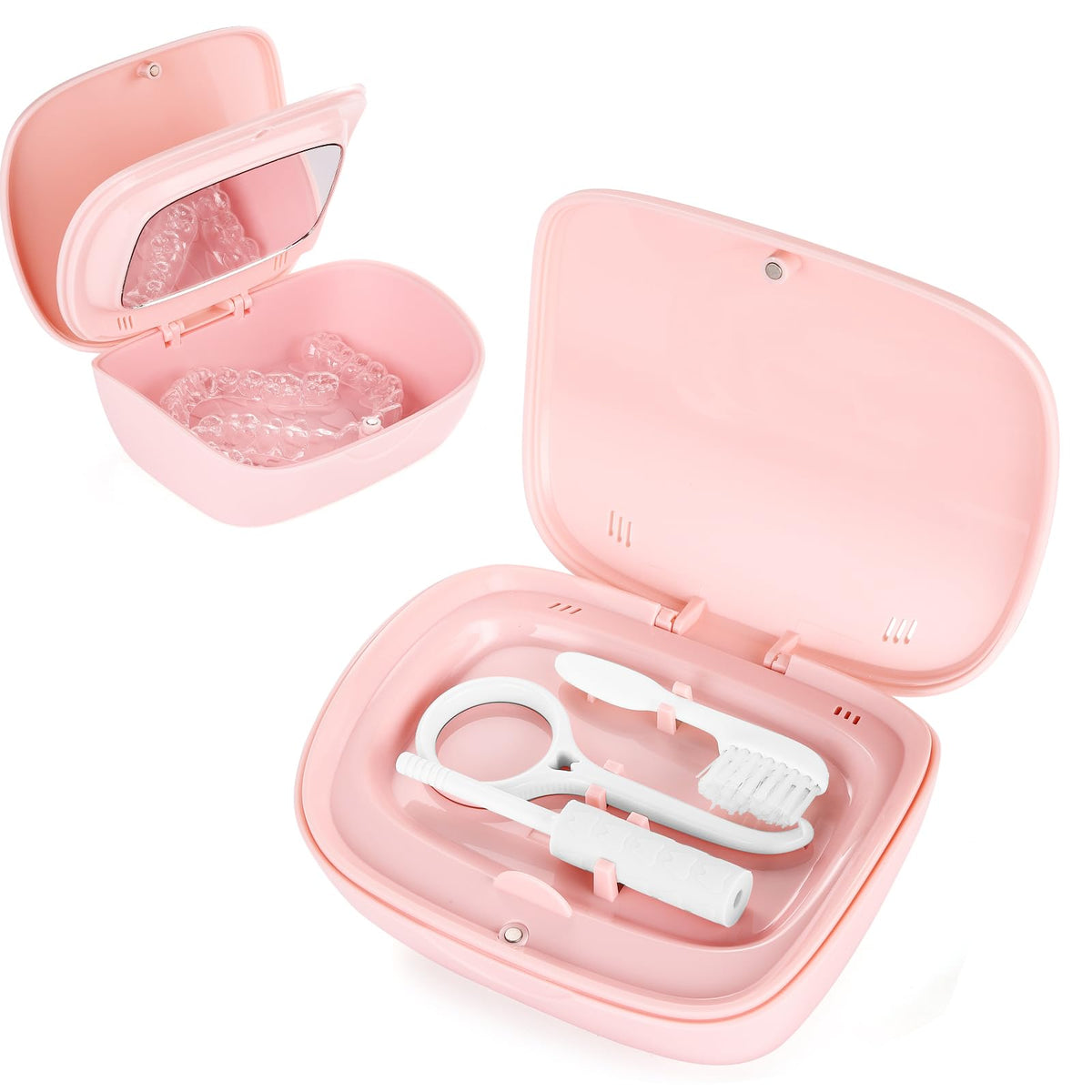 LONGMON Retainer Case with Mirror - front view